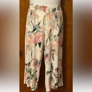 Soma Cool Nights Crop Pants Watercolor Floral